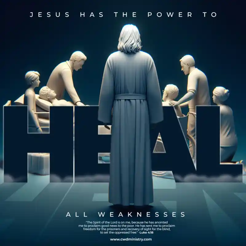 JESUS HEALS - Christ, Christian, CWD Ministry, Christianwars, Timilehin Fasuan, Gospel, Biblical Searches, Jesus Christ, Holy Spirit, Christian Wallpapers, Bible Verses, Worship Backgrounds, Faith-based Imagery, Prayer, Salvation, Church Media, Godly Inspiration, Christian Devotionals, Spiritual Warfare, Scripture Pictures