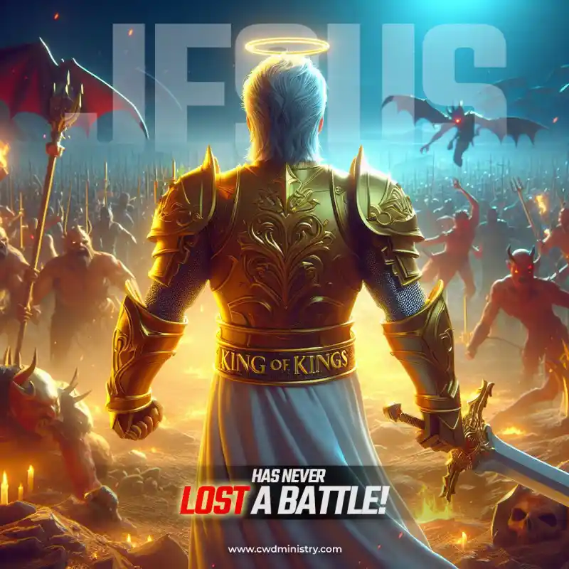 He HAS Never Lost A Battle - Christ, Christian, CWD Ministry, Christianwars, Timilehin Fasuan, Gospel, Biblical Searches, Jesus Christ, Holy Spirit, Christian Wallpapers, Bible Verses, Worship Backgrounds, Faith-based Imagery, Prayer, Salvation, Church Media, Godly Inspiration, Christian Devotionals, Spiritual Warfare, Scripture Pictures