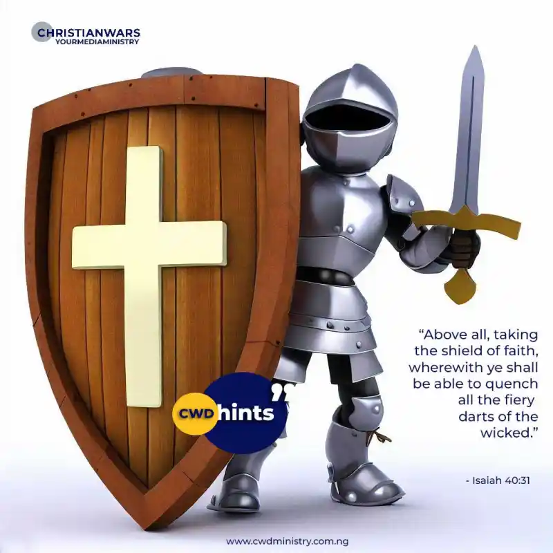 Shield Of Faith - Christ, Christian, CWD Ministry, Christianwars, Timilehin Fasuan, Gospel, Biblical Searches, Jesus Christ, Holy Spirit, Christian Wallpapers, Bible Verses, Worship Backgrounds, Faith-based Imagery, Prayer, Salvation, Church Media, Godly Inspiration, Christian Devotionals, Spiritual Warfare, Scripture Pictures